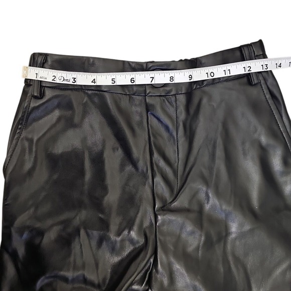 Imperial Faux Leather Cargo Pants Wide Leg Streetwear Black Size S‎ - Picture 7 of 8